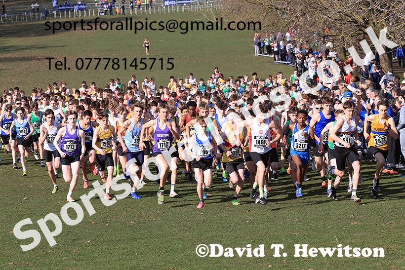 Boys under-15s 2025 UK CAU Inter Counties Cross Country Champs., Wollaton Park, Nottingham. Photo: David T. Hewitson/Sports for All Pics
